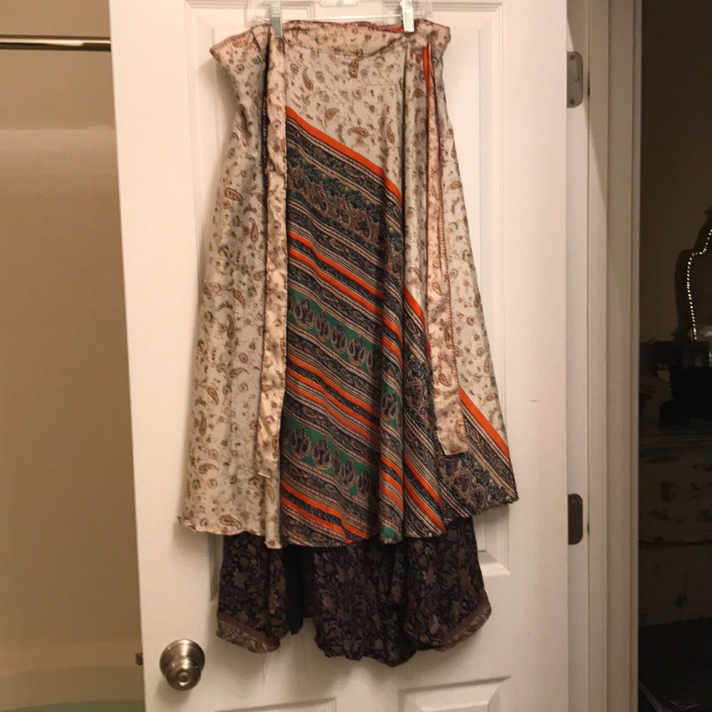 Bohemian wrap skirt